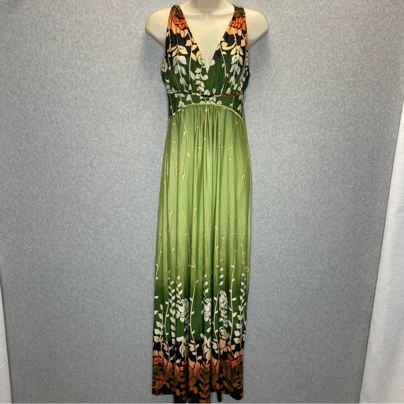 The Pyramid Collection Garden Girl Fairy Whimsy Trellis Floral Maxi Dress - Picture 2 of 9